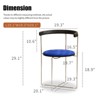 FONTOI Folding Dining Chair with Cantilever Design, Upholstered Kitchen Chairs, Blue, 20.1"*29.1"*20.1" - 3 of 4