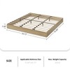 Wood Bed Frame  Size, Floor Standing Bed Frame with Wooden Slat, Support, No Box Spring Needed, Noise Free & Easy Assemble - 2 of 4