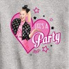 JoJo Siwa Life's a Party Graphic Long Sleeve Fleece Sweatshirt - Athletic Heather - 5T - 2 of 3