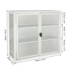 NicBex Modern 2 Glass Door Bathroom Wall Mount Cabinet Medicine Cabinet with 3 Tier Removable Shelves - 3 of 4