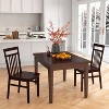 ADILE Farmhouse Dining Chair with Slanted High Backrest Set of 2 - 2 of 4