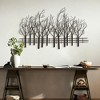 LuxenHome Snowy Black Metal Field of Trees Wall Art - 2 of 4