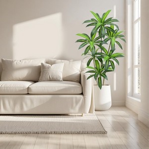 Artificial Tree Plants, Indoor Fake Brazilian Wood Tree, Decorative Fake Plants Realistic Decor for Bedroom Bathroom Home Office Entryway Living Room - 1 of 4