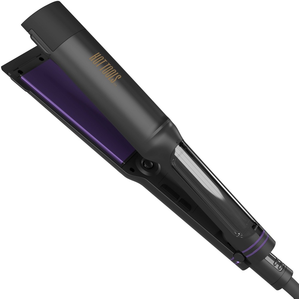 Hot Tools Pro Signature 1-1/2  Charcoal Ceramic Steamstyler Flat Iron  Black