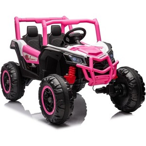 24V Ride on Toys for Big Kids, 2 Seater Ride on Cars with Remote Control, Ride on Truck w/ 4-Wheeler Suspension, 3 Speeds, Led Lights - 1 of 4