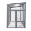 Bencmate Pet Crates and Houses Outdoor Wood Cat Enclosure with 3 Platforms Lockable Door Sun Sheet Roof Large Run for Pets, Gray, 70.87"*31.5"*44.3" - 4 of 4