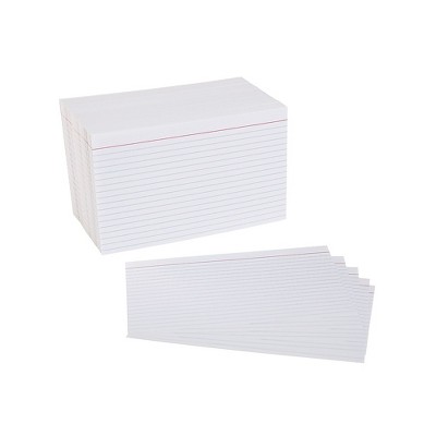 Staples 5" x 8" Line Ruled White Index Cards 500/Pack (51006) 233478