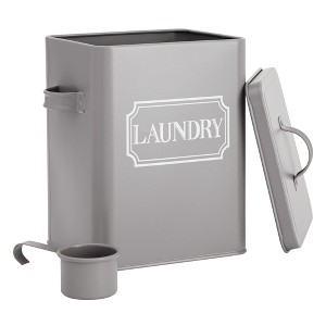 Farmlyn Creek Laundry Detergent Container with Scoop and Lid for Powder, Pods, Gray, 7 x 9.2 x 6.3 In - 1 of 4