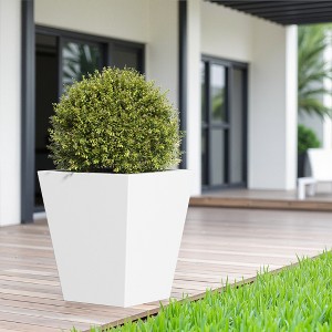 Wooakway Outdoor/Indoor/Decor/Garden Large Tall Metal Planter Pots Planter Boxes Cachepots Nursery Pots - 1 of 4