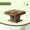 Kumasinova Wooden Coffee Table,Modern 31.5 Inch Center Table for Living Room,Bedroom,Meeting Room,Brown - 3 of 4