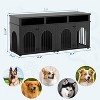 Garvee Double Dog Crate Furniture 71 in Dog Kennel Furniture for 2 Medium Dogs, Heavy Duty Dogs Cage XL  with 3 Storage Shelves and 8 Adjustable Feet - 2 of 4