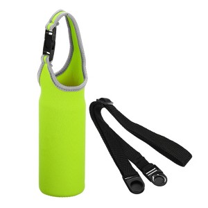 Unique Bargains Neoprene Insulated Removable Shoulder Straps Water Bottle Sling Bag 2.64"x7.28" - 1 of 4