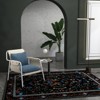 5x7ft Vintage Floral Washable Area Rug, Non-Slip Low Pile Polyester Carpet for Living Room & Bedroom - 3 of 4