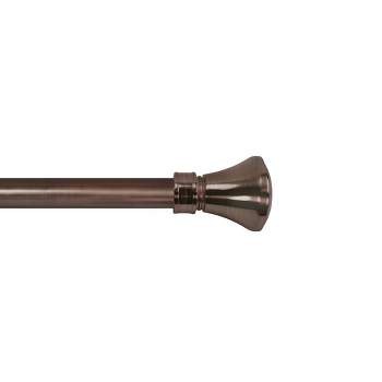 Versailles Lexington Flare Steel Heavy Duty Curtain Rods for Windows Set Antique Bronze/Brown