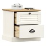 vidaXL Bedside Cabinet Solid Wood Pine - 3 of 4