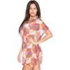 LA LEELA Women's Beachwear Swimsuit Coverups for Women Summer Swim Beach Dress Cover Ups for Swimwear Women Hawaiian Bathing Suit M-L Multi,Floral - 2 of 4