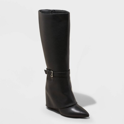 High black cheap boots womens