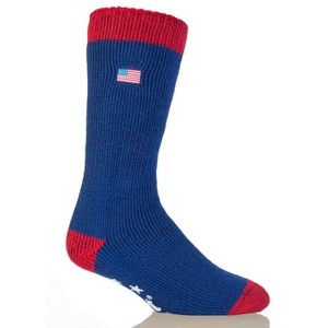 Men's USA Flag Slipper Socks - 1 of 2