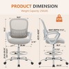 CAVINAS Office Chair with Adjustable Foot Ring,Adjustable Height Desk Chair for Adult,Student - 3 of 4