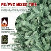 Resenkos Artificial 8ft Blue  Tint Christmas Tree with 3308 PE/PVC Mixed Branch Tips, memory wire+iron wire - 2 of 4