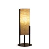HomeRoots 22" Black Metal Bedside Lamp With Beige Cylinder Shade - 4 of 4