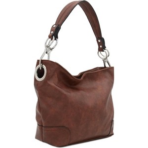 Hobo Shoulder Bag with Big Snap Hook Hardware - 1 of 4