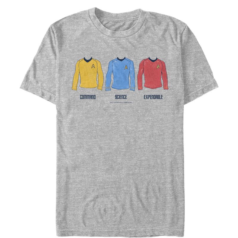 Men's Star Trek Shirt Color Rankings: Command, Science, Expendable T-Shirt, 1 of 5