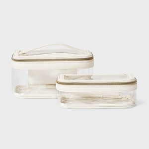 Travel Zip Pouch Set 2pc - A New Day™ Cream : Target