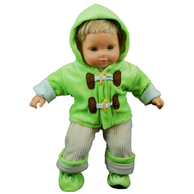 The Queen's Treasures 15 Inch Baby Doll Clothes Green & Cream Overalls Set