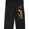 Indiana Jones Raiders of the Lost Ark Indy's Hat and Logo Men's Black Graphic Sleep Pants - 2 of 4