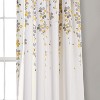 Weeping Flowers Room Darkening Curtain Panel Pair - 84 Inches Long - Yellow/Grey - 3 of 4