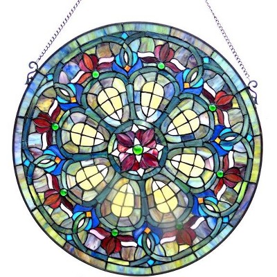 Chloe Lighting Tiffany-Glass Baroque Window Panel 24"