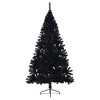 vidaXL Artificial Half Christmas Tree with Stand Black 8 ft PVC - 3 of 4
