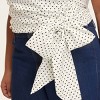 Women's Mini Polka Dot Ruched Linen Tank Top -  kate spade new york x Target Cream/Black - 4 of 4