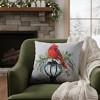 Cardinal on Light Post Decorative Pillow by Manual Woodworkers and Weavers - 3 of 3
