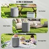 Aghana Digitals 3-in-1 Outdoor Concrete Cooler Table, 2.6 Gal Removable Ice Bucket with Storage, No Light Gray 14.80×14.80×17.10 in - 4 of 4