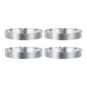 Unique Bargains Stainless Steel Seamless Nonstick Mirror Coating Round Cake Ring 4 Pcs - 1 of 4