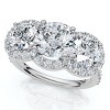 Pompeii3 Certified 3 3/4Ct Three Stone Diamond Engagement Ring 14k Gold Lab Created - 3 of 4