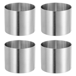 Unique Bargains Stainless Steel Seamless Nonstick Mirror Coating Round Cake Ring 4 Pcs - 1 of 4
