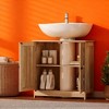 Racxily Bathroom Vanity Cabinet, Under Sink Storage with 2 Doors & Adjustable Shelf - 3 of 4