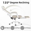 Lirago Mesh Office Chair w/Footrest - High Back, Adjustable Headrest & Lumbar - Black - 3 of 4