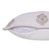 HomeRoots 20" X 20" Natural and Ivory Floral Linen Zippered Pillow With Embroidery - 4 of 4