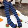 Striped Patterned - Over the Knee - Socks from the Sock Panda (Women's Sizes Adult Medium) - Dark Blue and Black - 2 of 3