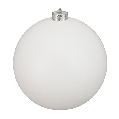 Northlight Winter White Shatterproof Matte Christmas Ball Ornament 6" (150mm)