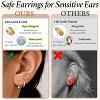 Small Sterling Silver Huggie Hoop Earrings Set for Women, 14K Gold Plated Hoops Stacks for Multiple Piercings - 3 of 4