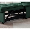CAVINAS Armless Convertible Sleeping Single Sofa Bed Velvet Upholstered Couch with Removable Back for Apartment - 2 of 4