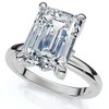 Pompeii3 2.05Ct Emerald Cut Certified Diamond Hidden Petal Engagement Ring Gold Lab Created - 3 of 4