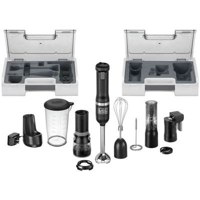 Kitchen Wand Variable Speed Lithium-Ion 6-in-1 Cordless Black Kitchen Multi-Tool Kit
