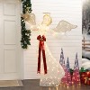 LuxenHome 5.7Ft 3D Christmas Angel with Star Holiday Decorations with Lights White - 3 of 4