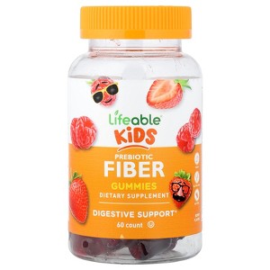 Lifeable Kids, Prebiotic Fiber Gummies, Berry, 60 Gummies - 1 of 4